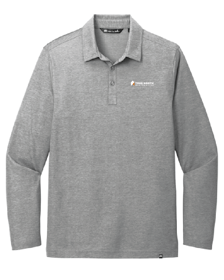 True North Men's Oceanside Heather Long Sleeve Polo